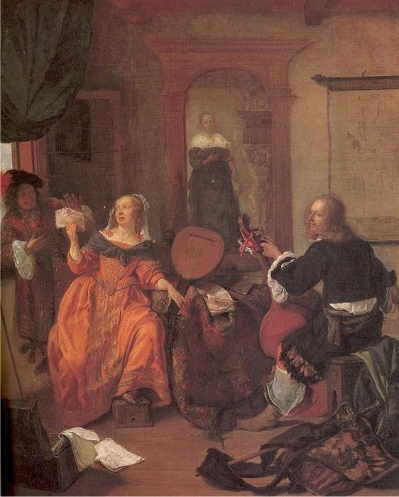 Wikioo.org - The Encyclopedia of Fine Arts - Painting, Artwork by Gabriel Metsu - The Music Party