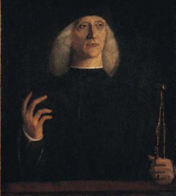 Wikioo.org - The Encyclopedia of Fine Arts - Painting, Artwork by Gentile Bellini - A Man with a Pair of Dividers