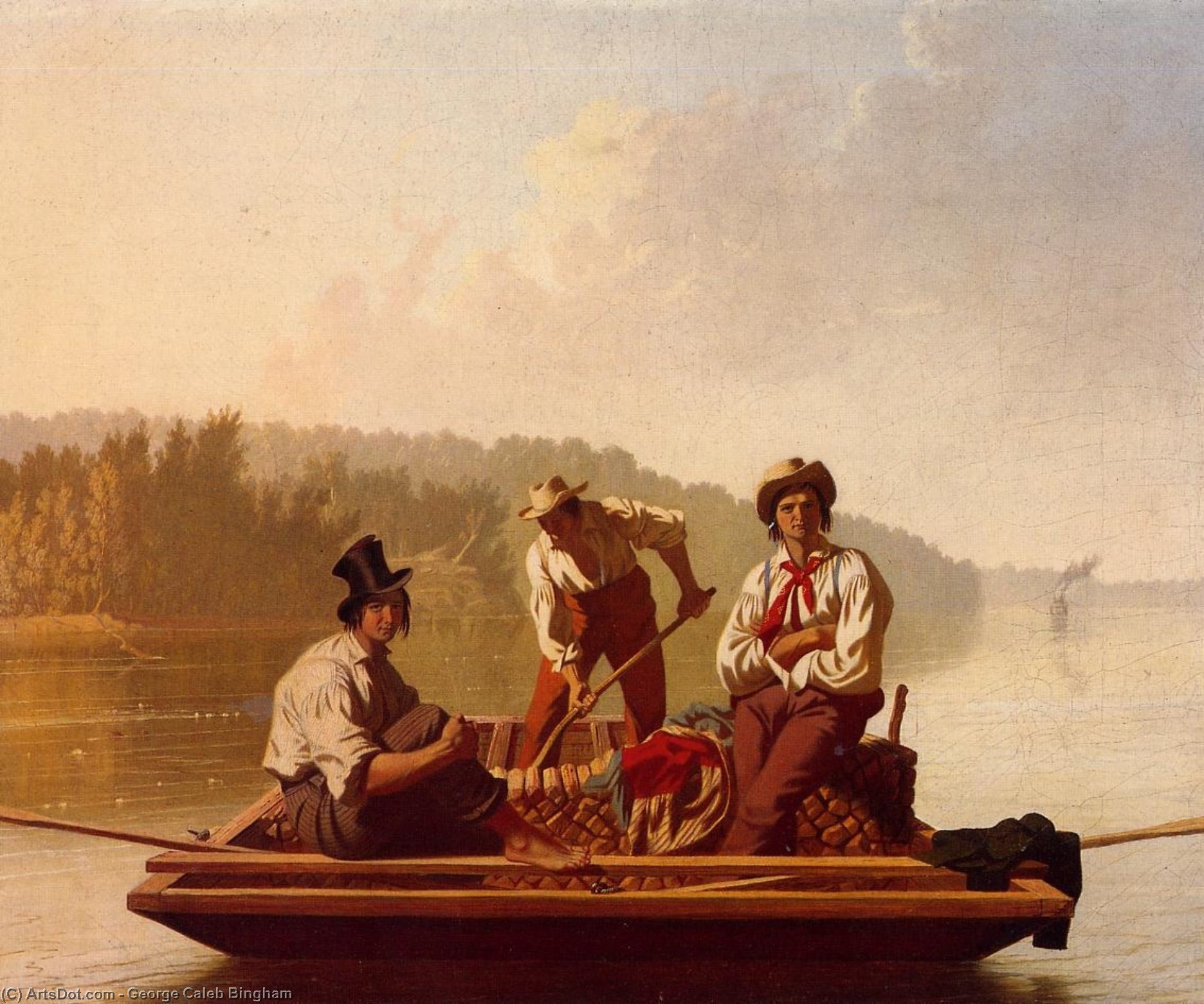 Wikioo.org - The Encyclopedia of Fine Arts - Painting, Artwork by George Caleb Bingham - Boatmen on the Missouri
