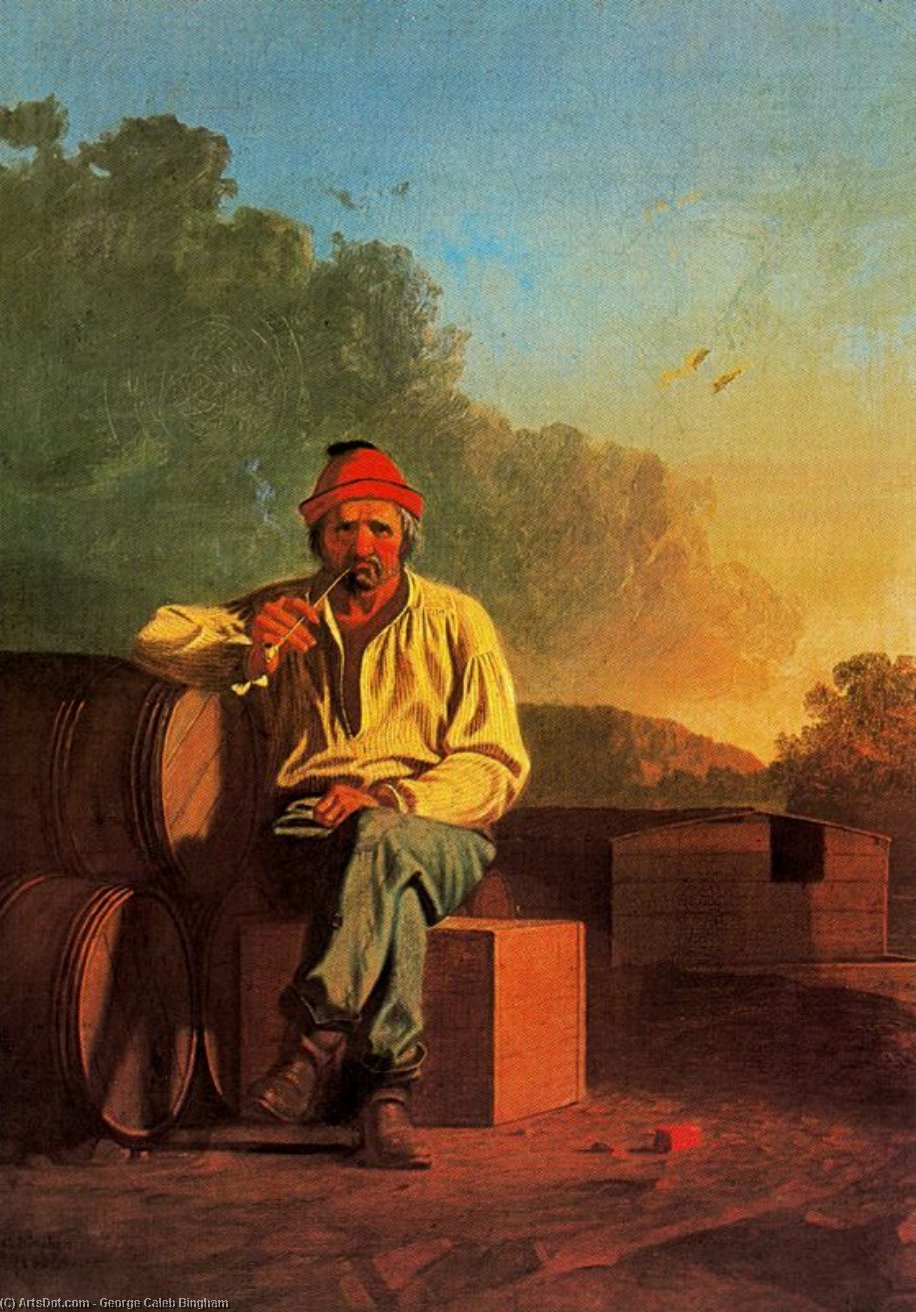 Wikioo.org - Bách khoa toàn thư về mỹ thuật - Vẽ tranh, Tác phẩm nghệ thuật George Caleb Bingham - Mississippi Boatman