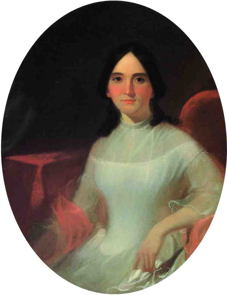 Wikioo.org - The Encyclopedia of Fine Arts - Painting, Artwork by George Caleb Bingham - Portrait of Mrs. George Caleb Bingham (nee. Eliza K. Thomas)