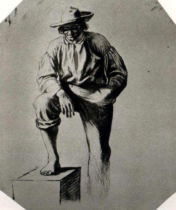 WikiOO.org - Encyclopedia of Fine Arts - Maleri, Artwork George Caleb Bingham - Study of a Figure 12