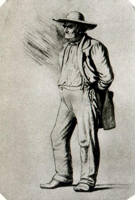 Wikioo.org - The Encyclopedia of Fine Arts - Painting, Artwork by George Caleb Bingham - Study of a Figure 13