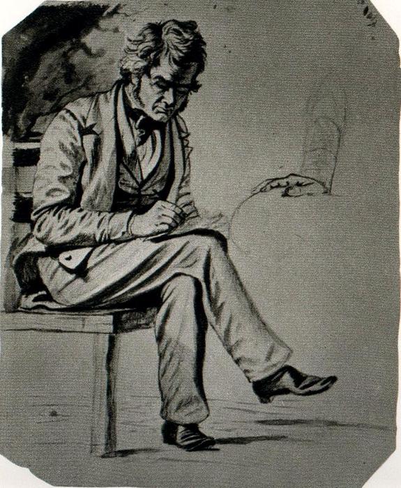 Wikioo.org - The Encyclopedia of Fine Arts - Painting, Artwork by George Caleb Bingham - Study of a Figure 14