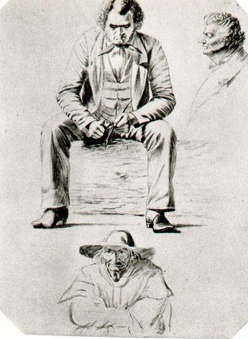 Wikioo.org - The Encyclopedia of Fine Arts - Painting, Artwork by George Caleb Bingham - Study of a Figure 33