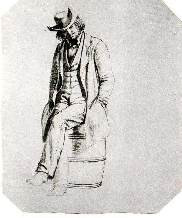 Wikioo.org - The Encyclopedia of Fine Arts - Painting, Artwork by George Caleb Bingham - Study of a Figure 42