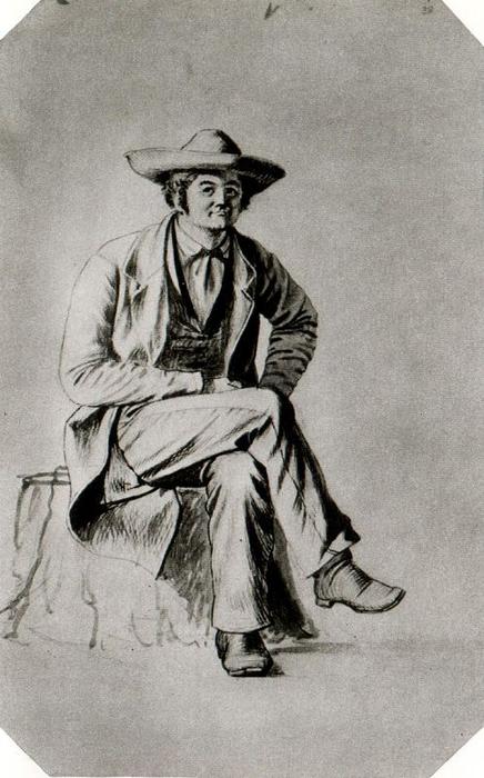 WikiOO.org - Encyclopedia of Fine Arts - Maleri, Artwork George Caleb Bingham - Study of a Figure 7