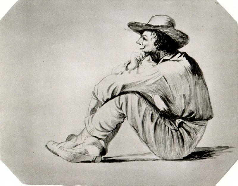 Wikioo.org - The Encyclopedia of Fine Arts - Painting, Artwork by George Caleb Bingham - Study of a Figure 8