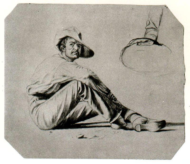 Wikioo.org - The Encyclopedia of Fine Arts - Painting, Artwork by George Caleb Bingham - Study of a Figure for The Squatters