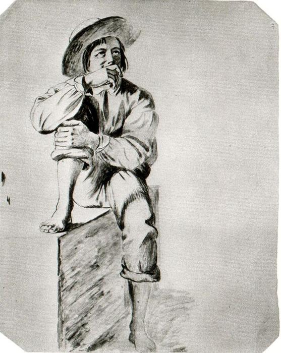 WikiOO.org - Enciklopedija likovnih umjetnosti - Slikarstvo, umjetnička djela George Caleb Bingham - Study of a Young Spectator