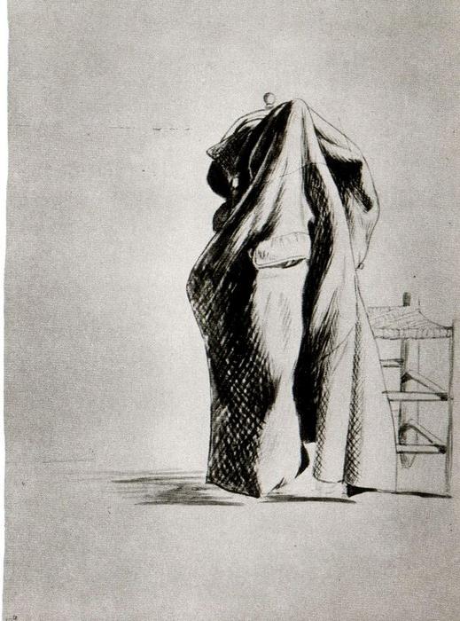WikiOO.org - Encyclopedia of Fine Arts - Maleri, Artwork George Caleb Bingham - Study of Drapery