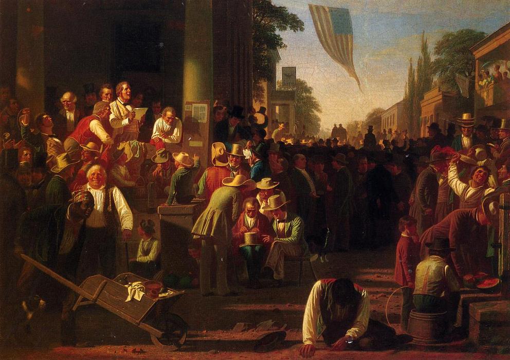 Wikioo.org - The Encyclopedia of Fine Arts - Painting, Artwork by George Caleb Bingham - The Verdict of the People