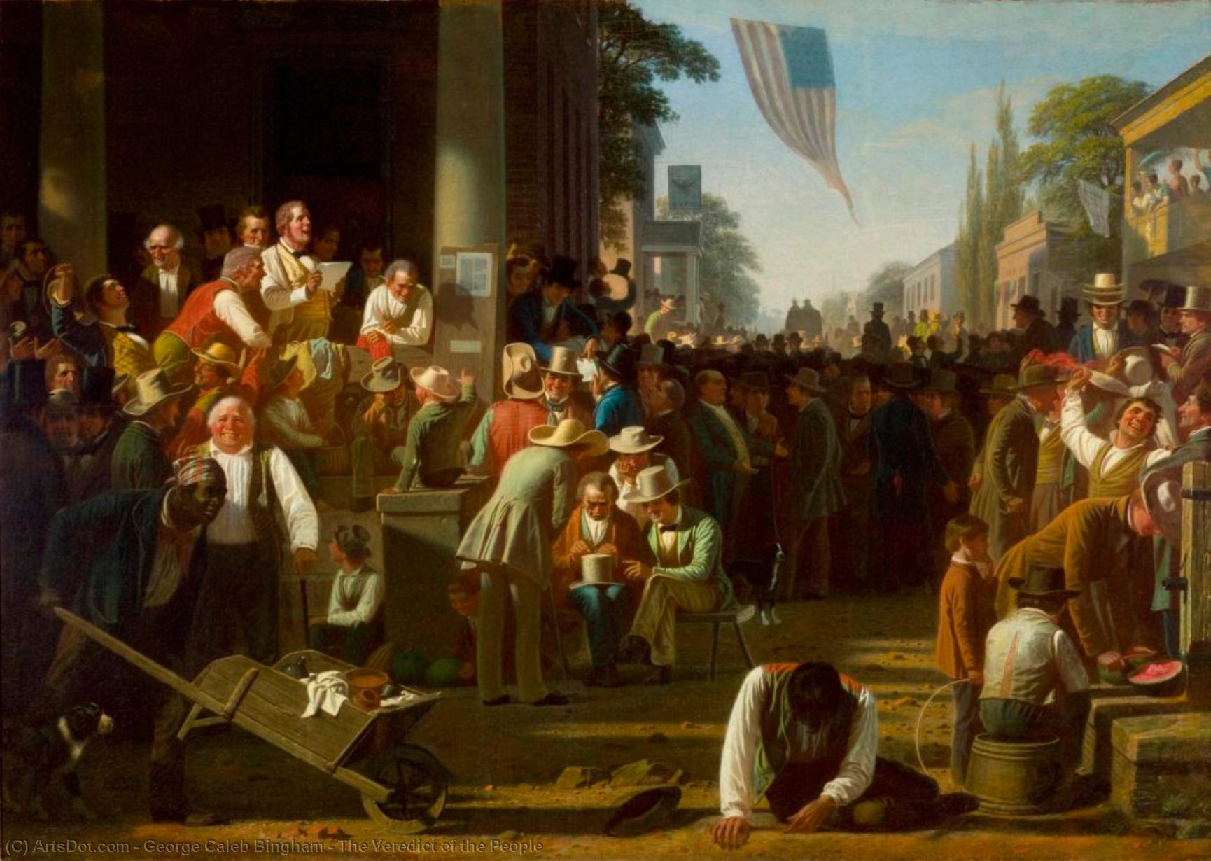 Wikioo.org - Bách khoa toàn thư về mỹ thuật - Vẽ tranh, Tác phẩm nghệ thuật George Caleb Bingham - The Veredict of the People