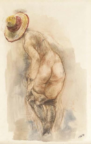 WikiOO.org - Enciklopedija dailės - Tapyba, meno kuriniai George Grosz - Act with Strohut