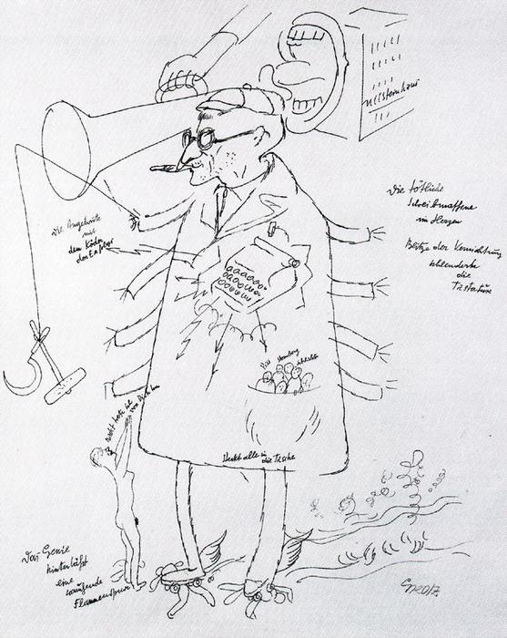 WikiOO.org - Encyclopedia of Fine Arts - Lukisan, Artwork George Grosz - Bertolt Brecht