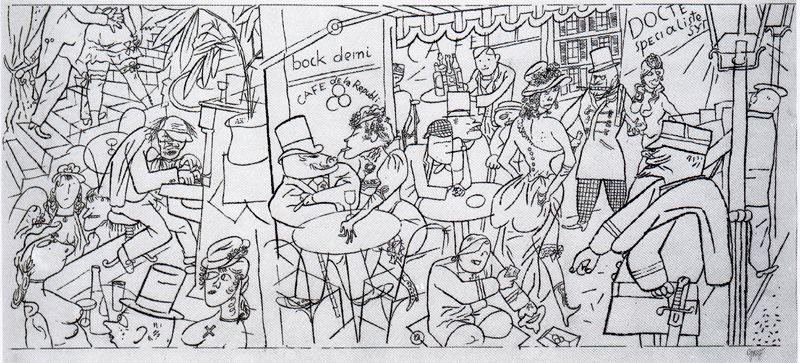Wikioo.org - The Encyclopedia of Fine Arts - Painting, Artwork by George Grosz - Café 2