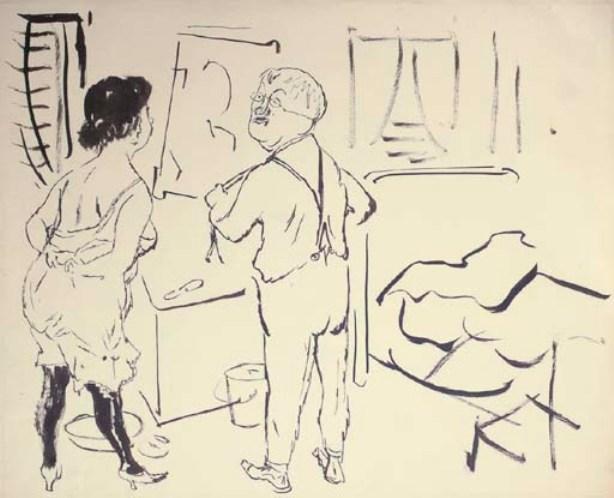WikiOO.org - Encyclopedia of Fine Arts - Maalaus, taideteos George Grosz - Dressing