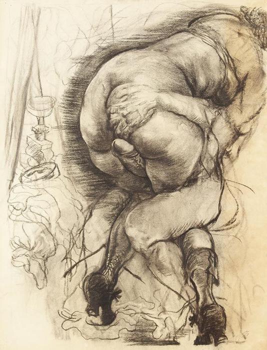 WikiOO.org - 백과 사전 - 회화, 삽화 George Grosz - Erotic scene 4