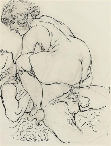 Wikoo.org - موسوعة الفنون الجميلة - اللوحة، العمل الفني George Grosz - Erotic scene 6