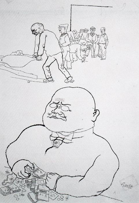 Wikioo.org - The Encyclopedia of Fine Arts - Painting, Artwork by George Grosz - Inflation