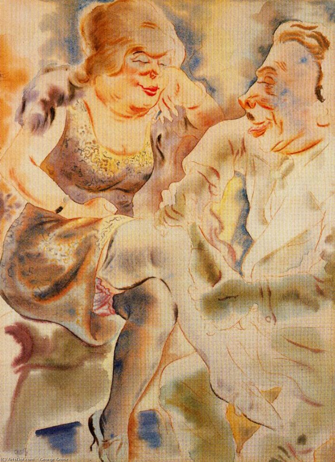 WikiOO.org - Енциклопедия за изящни изкуства - Живопис, Произведения на изкуството George Grosz - Last bottle