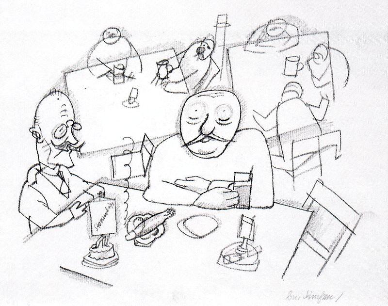 Wikioo.org - The Encyclopedia of Fine Arts - Painting, Artwork by George Grosz - Ledges
