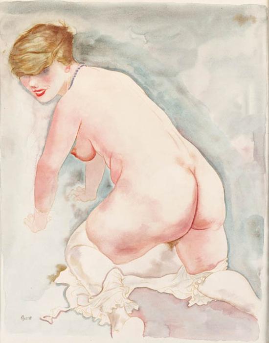 WikiOO.org - Encyclopedia of Fine Arts - Maleri, Artwork George Grosz - Nude 5