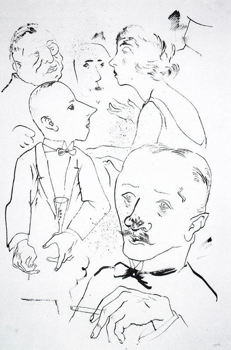 WikiOO.org - Encyclopedia of Fine Arts - Maleri, Artwork George Grosz - Offspring