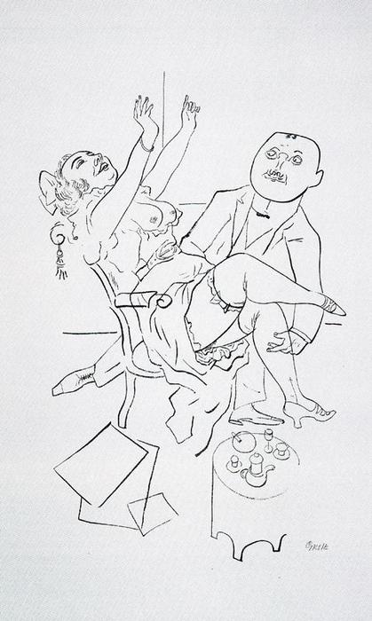 Wikioo.org - The Encyclopedia of Fine Arts - Painting, Artwork by George Grosz - On the border