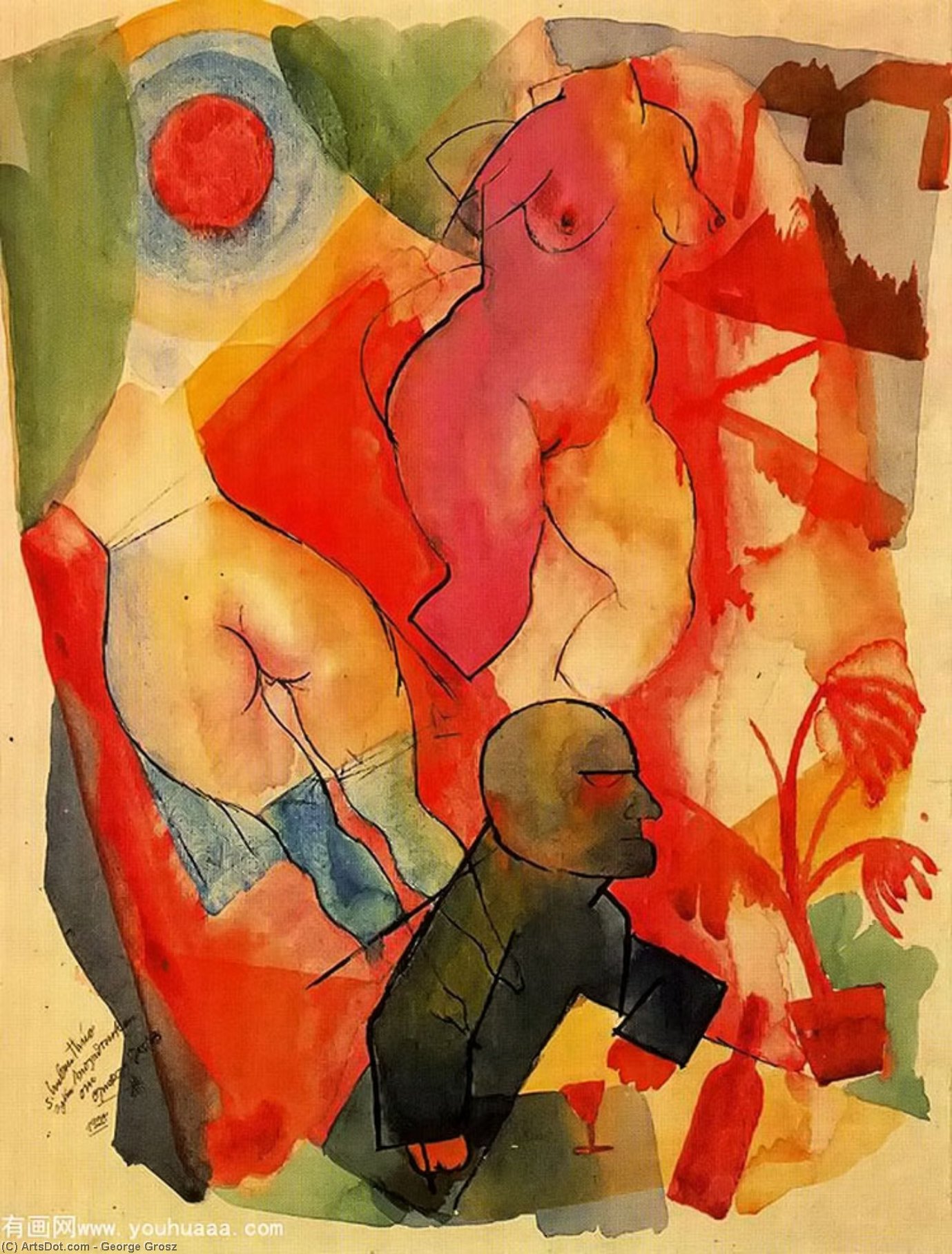 Wikioo.org - The Encyclopedia of Fine Arts - Painting, Artwork by George Grosz - Orgie