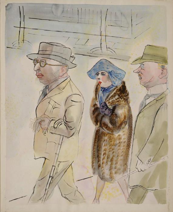 Wikioo.org - The Encyclopedia of Fine Arts - Painting, Artwork by George Grosz - Promenade