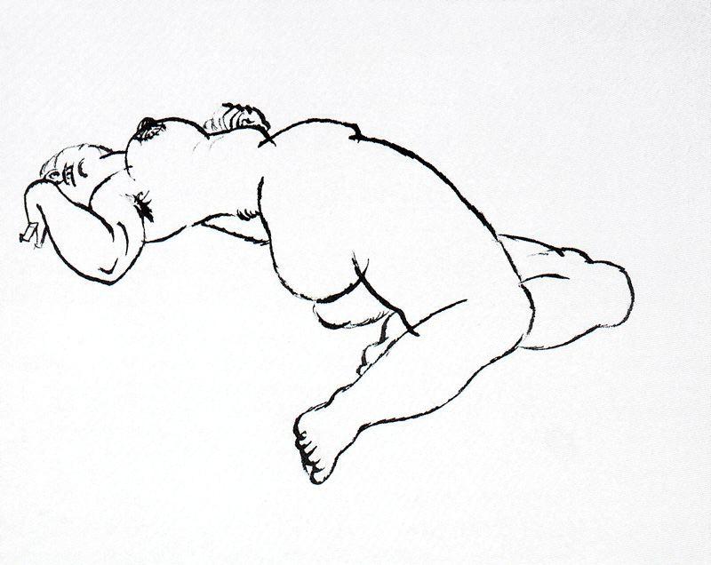 Wikioo.org – L'Encyclopédie des Beaux Arts - Peinture, Oeuvre de George Grosz - Nu couché 2