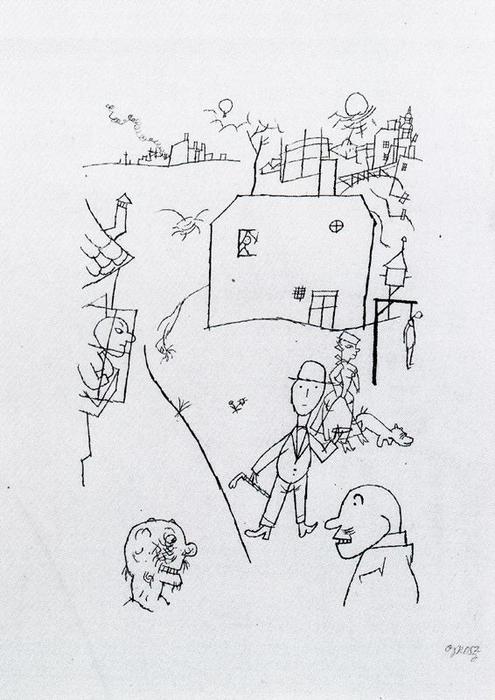 Wikioo.org - The Encyclopedia of Fine Arts - Painting, Artwork by George Grosz - Suburb