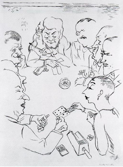 Wikioo.org - The Encyclopedia of Fine Arts - Painting, Artwork by George Grosz - Sunday afternoon