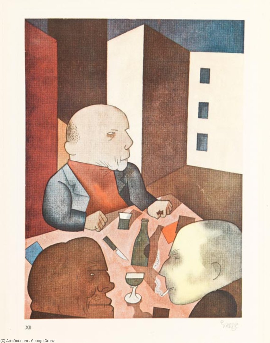 WikiOO.org – 美術百科全書 - 繪畫，作品 George Grosz - 男人 是  好