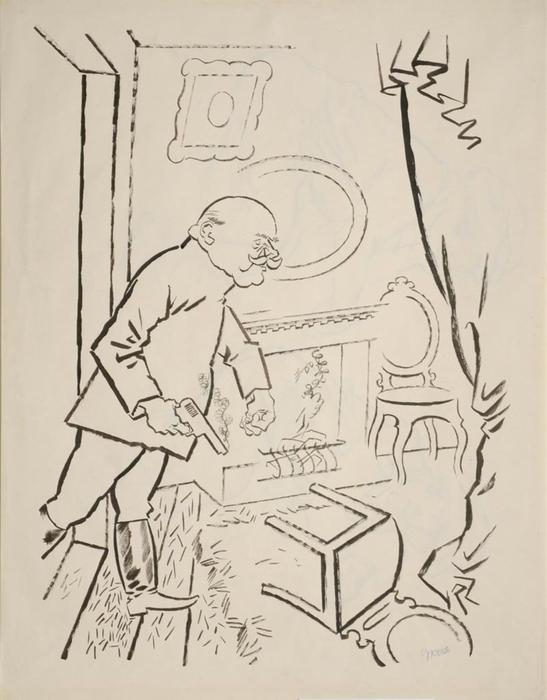 WikiOO.org - Encyclopedia of Fine Arts - Malba, Artwork George Grosz - The Murder