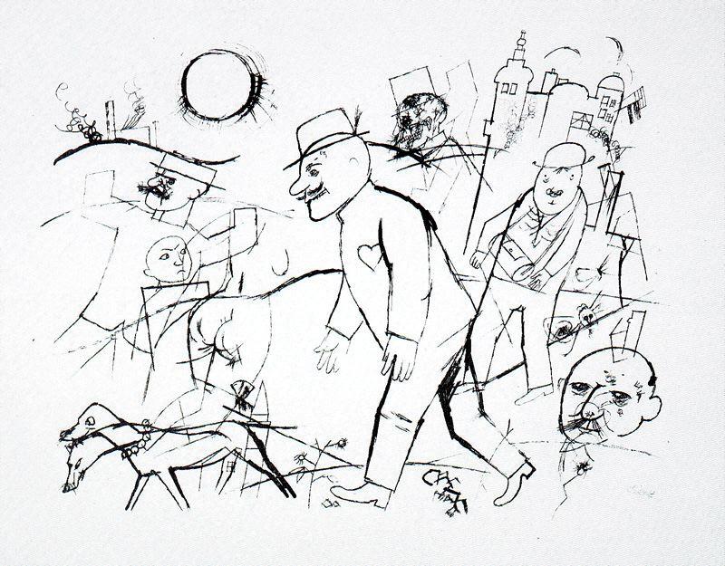 Wikioo.org - The Encyclopedia of Fine Arts - Painting, Artwork by George Grosz - The possessed forest adjunct