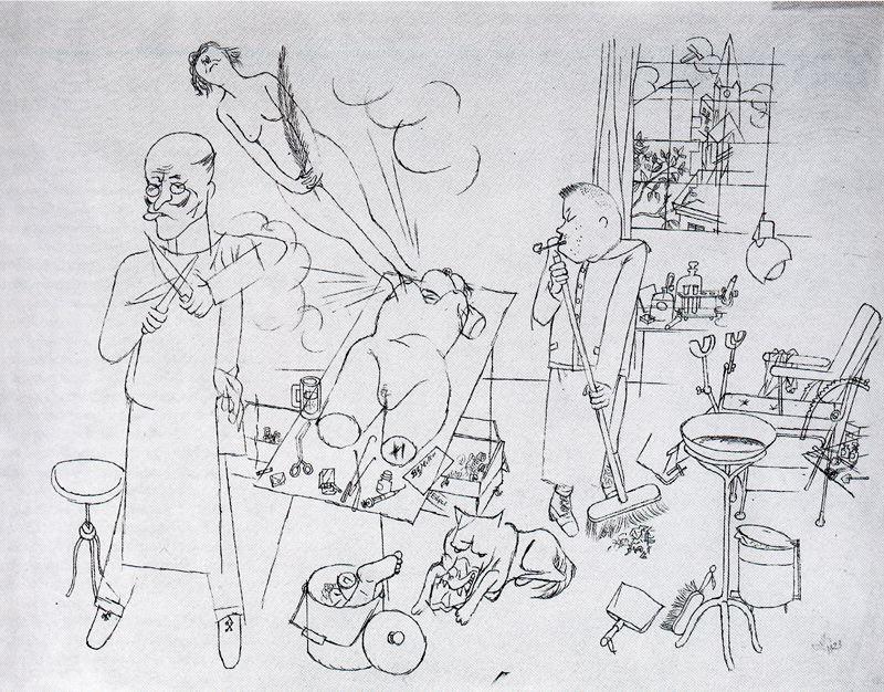 WikiOO.org - Енциклопедія образотворчого мистецтва - Живопис, Картини
 George Grosz - The way of all flesh, IV