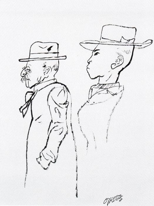 WikiOO.org - Enciklopedija likovnih umjetnosti - Slikarstvo, umjetnička djela George Grosz - two men