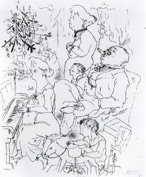 Wikioo.org - สารานุกรมวิจิตรศิลป์ - จิตรกรรม George Grosz - Visible God's blessing is with me