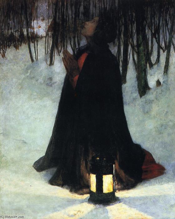 WikiOO.org - Encyclopedia of Fine Arts - Maľba, Artwork George Hitchcock - A Dream of Christmas