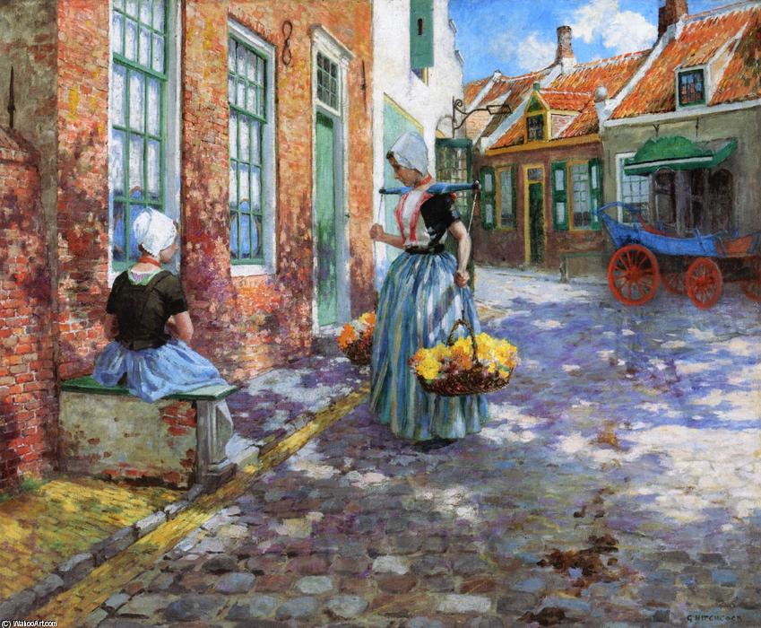 WikiOO.org - Enciclopedia of Fine Arts - Pictura, lucrări de artă George Hitchcock - Dutch Flower Girls