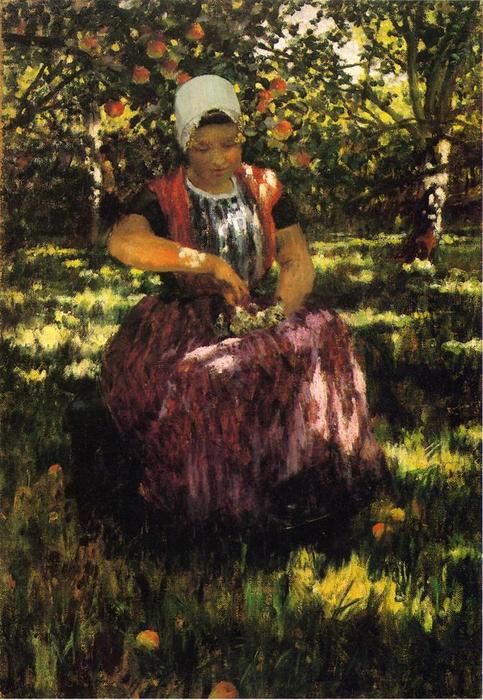 Wikioo.org - The Encyclopedia of Fine Arts - Painting, Artwork by George Hitchcock - In the Orchard
