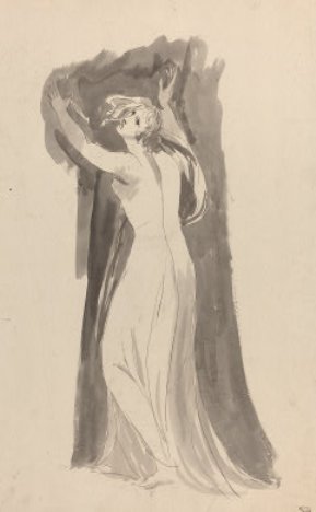 WikiOO.org - Güzel Sanatlar Ansiklopedisi - Resim, Resimler George Romney - A Study of Miranda for ''The Tempest''