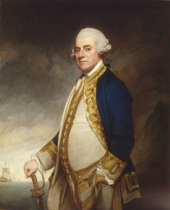 Wikioo.org - The Encyclopedia of Fine Arts - Painting, Artwork by George Romney - Admiral Sir Charles Hardy