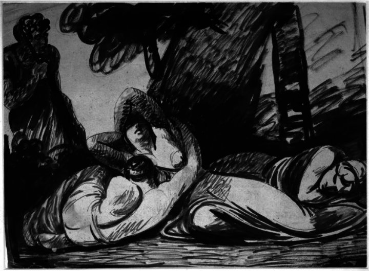 Wikioo.org - สารานุกรมวิจิตรศิลป์ - จิตรกรรม George Romney - Cimon and Iphigenia. Scene from Boccaccio's Decameron