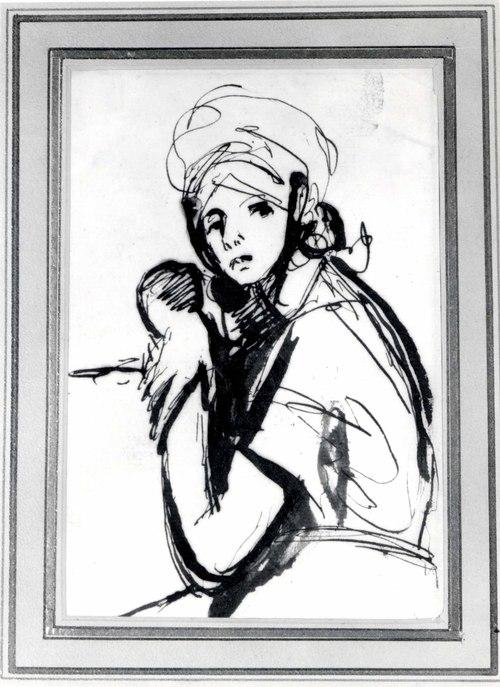WikiOO.org - Encyclopedia of Fine Arts - Schilderen, Artwork George Romney - Half-Figure of a Young Woman