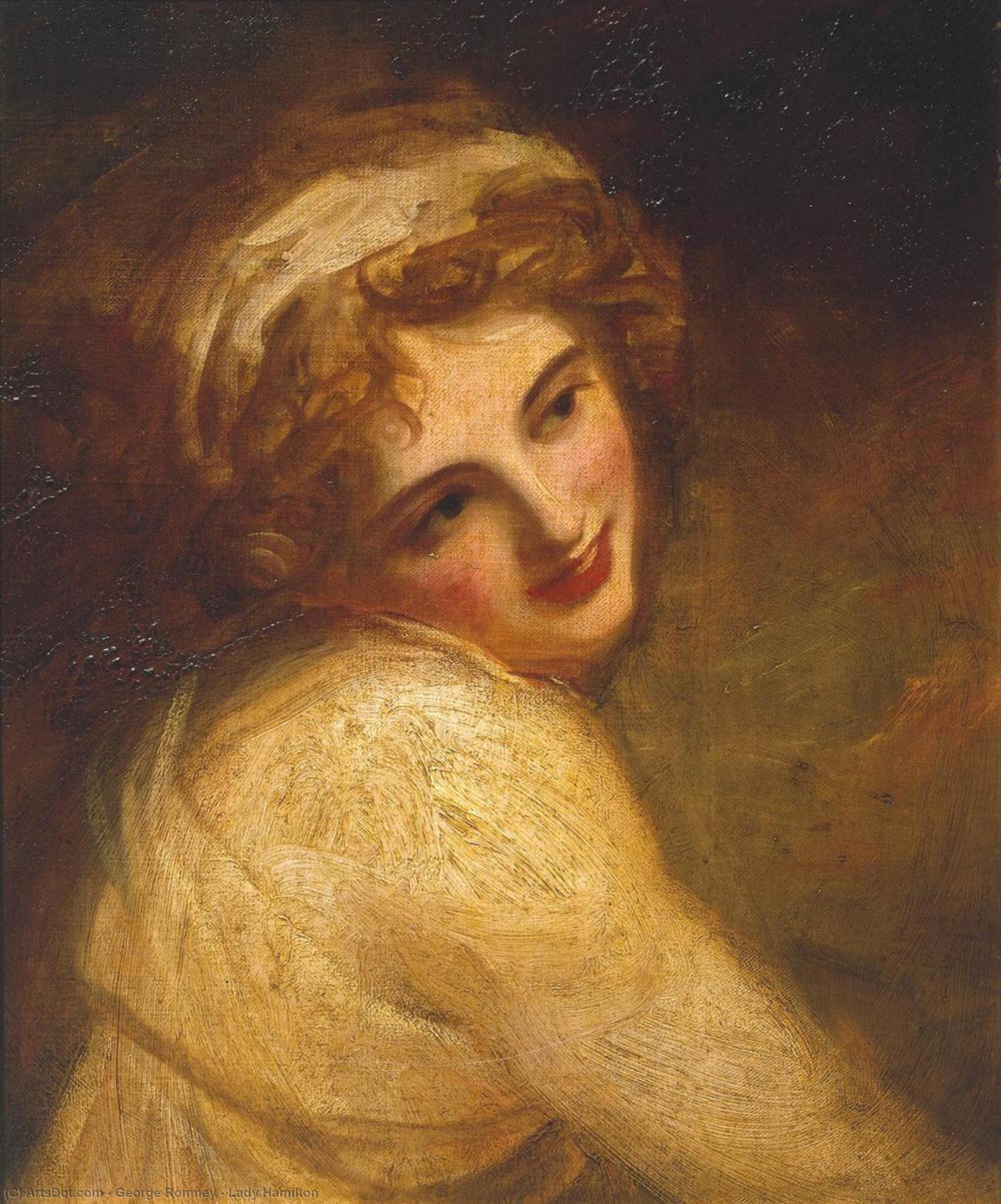 Wikioo.org - The Encyclopedia of Fine Arts - Painting, Artwork by George Romney - Lady Hamilton
