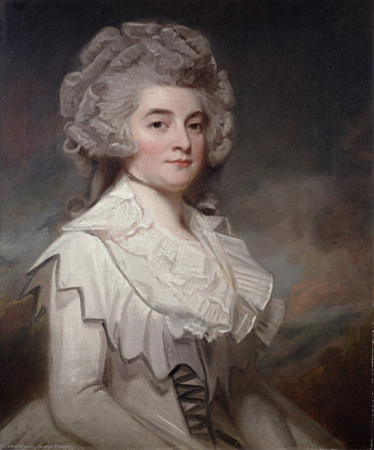 Wikioo.org - The Encyclopedia of Fine Arts - Painting, Artwork by George Romney - Miss Mary Finch-Hatton