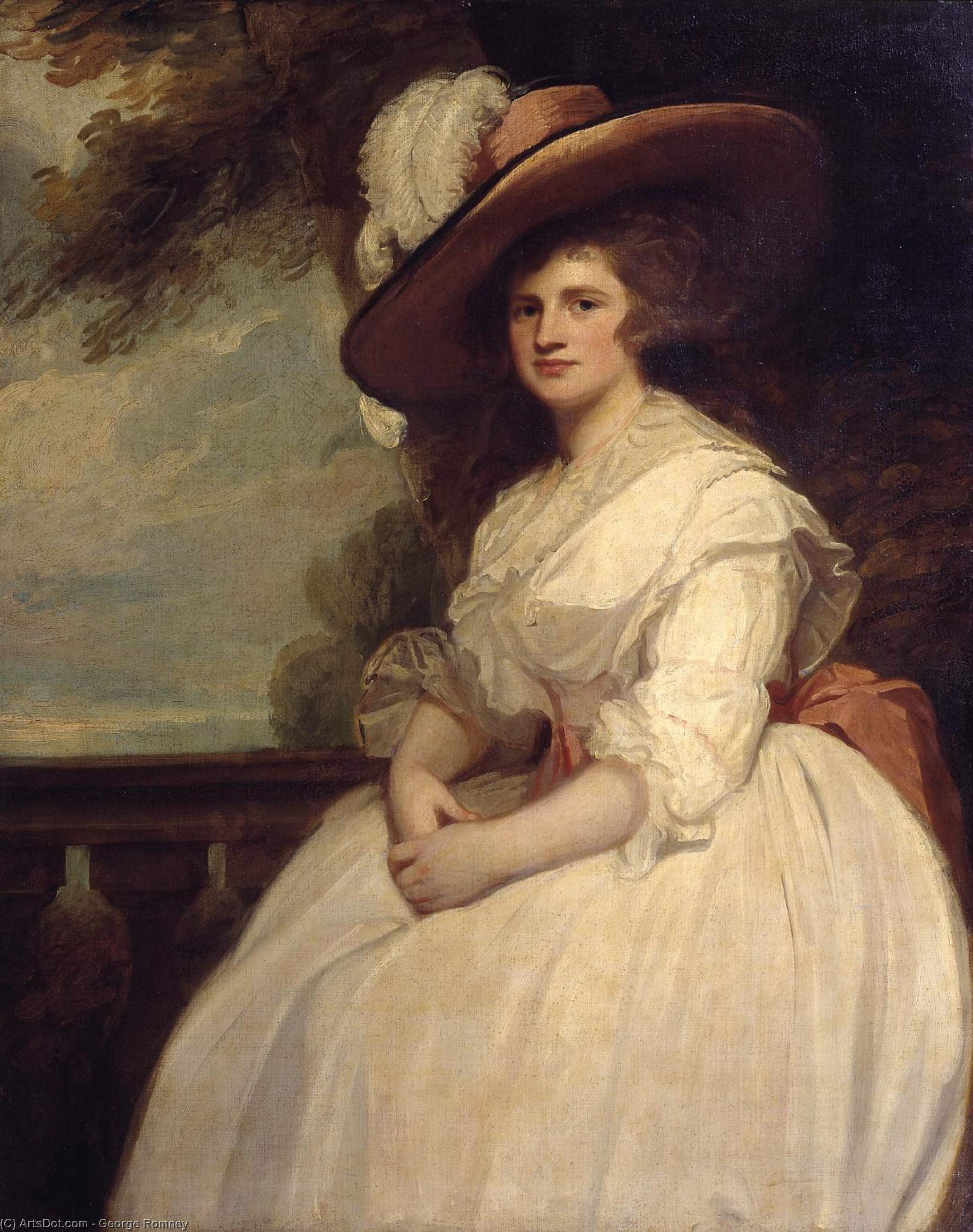 Wikioo.org - The Encyclopedia of Fine Arts - Painting, Artwork by George Romney - Mrs John Matthews